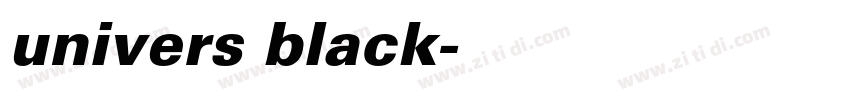 univers black字体转换 univers black字体转换